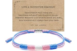 LAMIBEE LGBTQIA Pride, Bisexual, Pansexuality, Asexual, Lesbian, MLM Progress Flag Code Bracelet, Boho Style Rope Women Men Thread for Him Her, Pride Month