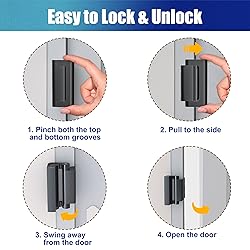 2 Pack Door Reinforcement Lock Withstands 800lbs of