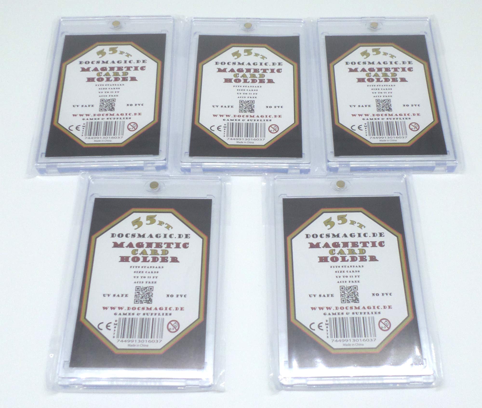 docsmagic.de 5 x Magnetic Card Holder Clear 55 PT UV safe — image 1