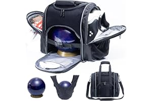 VIGEGARI Bowling Ball Bag - Single Ball Tote with Cup Holder and Microfiber Polisher - Grey, Medium
