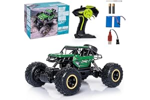 chxingfeng Green RC Trucks Remote Control Car 1:14 Off Road Monster Truck,Metal Shell Crawler,2.4Ghz 20km/h High Speed All Terrain Hobby Truck