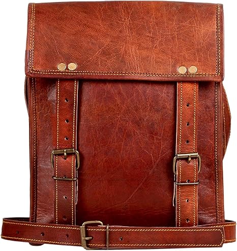 rustic leather messenger bag