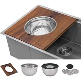 Ruvati Wood Platform with Mixing Bowl and Colander (complete set) for Workstation Sinks - RVA1288