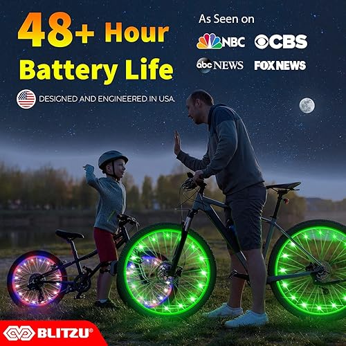 Wheel Disco Bike Light BLITZU Bike Wheel Lights, Bicycle Spoke