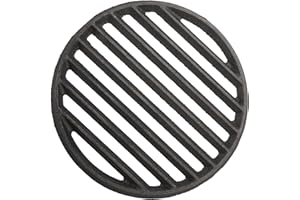 OGANAZI Cast Iron Bottom Fire Grate - 11 Inch Round BBQ Grill Grate Replacement, High Heat Charcoal Plate Bottom Grate Grill Parts, Fireplace Grate for Fire Pit Project BBQ Accessories Parts
