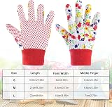 OSDUE 3 Pairs Kids Gardening Gloves Non Slip PVC Dots Breathable Flexible view 3