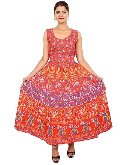 Women's A-Line Maxi Dress (JSL195_Blue_Free Size)