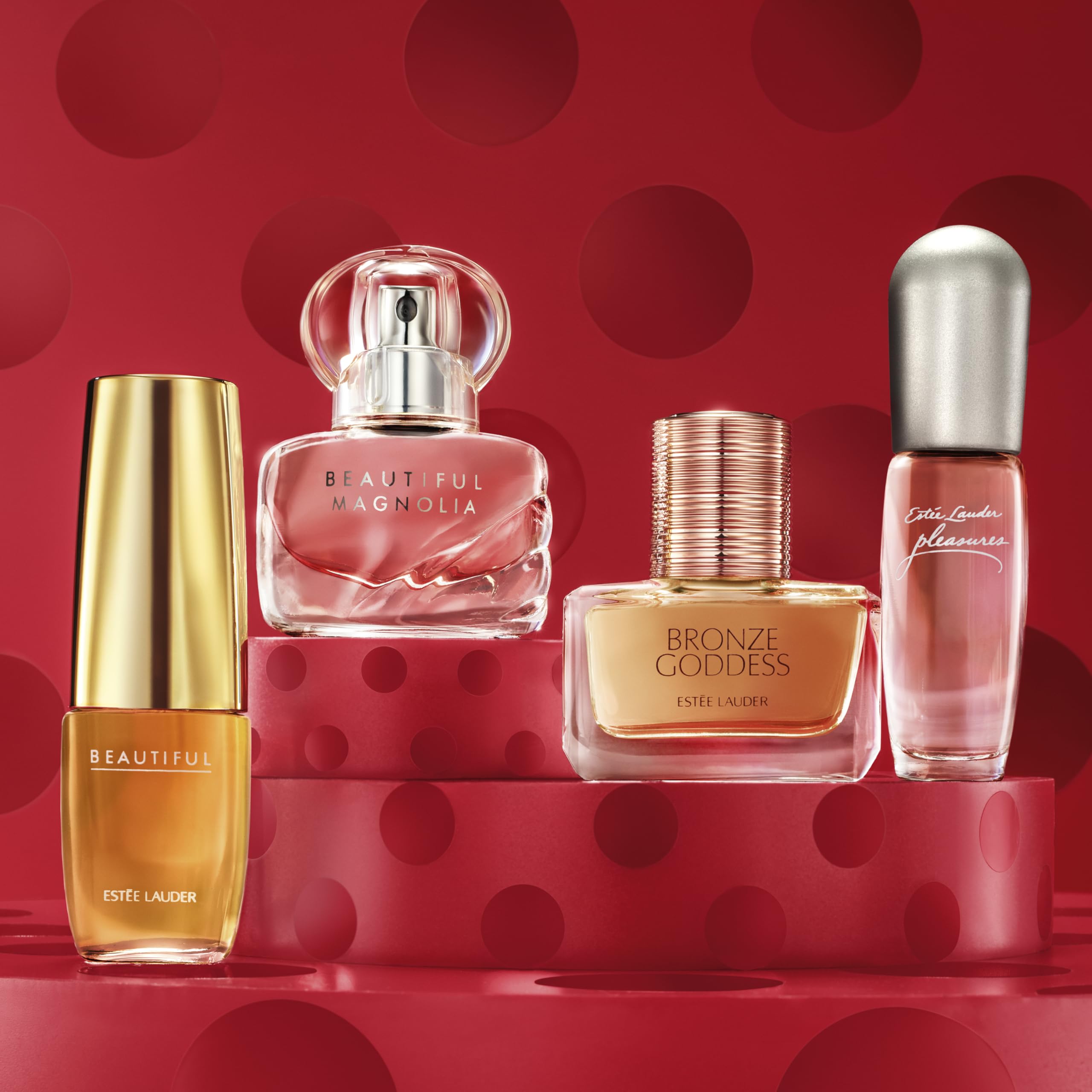 Estée Lauder Fragrance Treasures Travel Size Perfume Gift Set | Includes Beautiful Magnolia, Bronze Goddess, Beautiful & Pleasures | Perfumes for Women