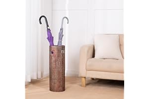 CONCEPTS 21 inch Heavy Duty Metal Umbrella Stand - Durable Storage Holder for Umbrellas - Indoor and Outdoor Use - Stylish and Modern Organizer for Entryways. (Copper Lace)