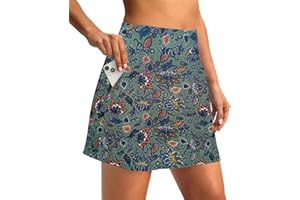 Oyamiki High Waisted Tennis Golf Skirt with 4 Pockets Active Athletic Skorts Skirts for Women Casual Summer