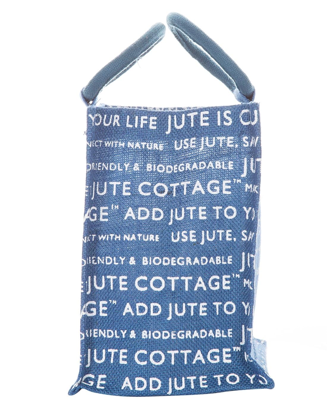 jute cottage women's tote bag (blue) (bcl-05ch)