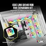 Corsair iCUE LINK QX140 RGB 140mm Magnetic Dome Fan White view 2