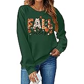 VVNTY Fall Sweatshirts for Women: Autumn Thanksgiving Graphic Pullover Tops Fall Long Sleeve Shirt