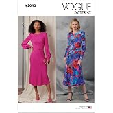Vogue V2043U5 Misses' Unlined Dresses with Matching Belt Sewing Pattern Packet, Design Code V2043, Sizes 16-18-20-22-24