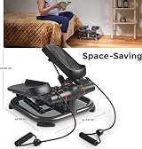 Sunny Health & Fitness 2-in-1 Premium Power Stepper with Resistance Bands view 6