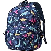 Vorspack Toddler Backpack for Boys - 12 Inch Kids Backpack for Boys Ages 3-4, Cute Dinosaur Bookbag School Bags for Kindergarten, Preschool - Blue