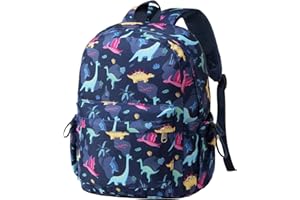 Vorspack Toddler Backpack for Boys - 12 Inch Kids Backpack for Boys Ages 3-4, Cute Dinosaur Bookbag School Bags for Kindergarten, Preschool - Blue