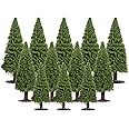 Christmas Village Set Mini Cedar Tree Landscape Cedar Tree 15pcs 1/100 1/150 1/200 Green Scenery Landscape Model s Model Wood