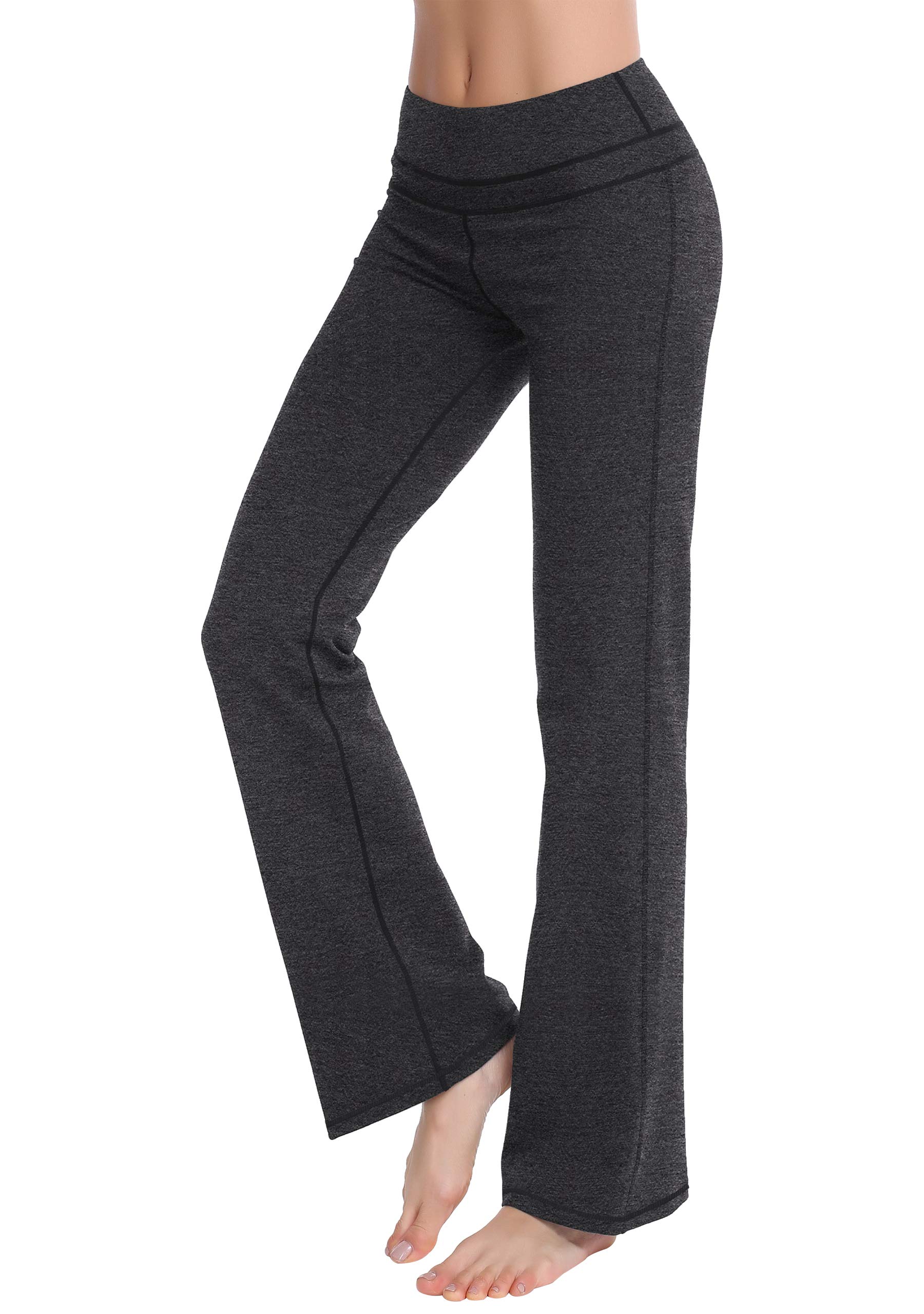 Zeronic Womens Bootcut Yoga Pants High Waist Tummy Control Long