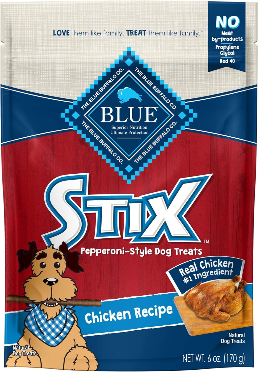 Blue Buffalo Stix Pepperoni-Style, Natural Soft-Moist Dog Treats