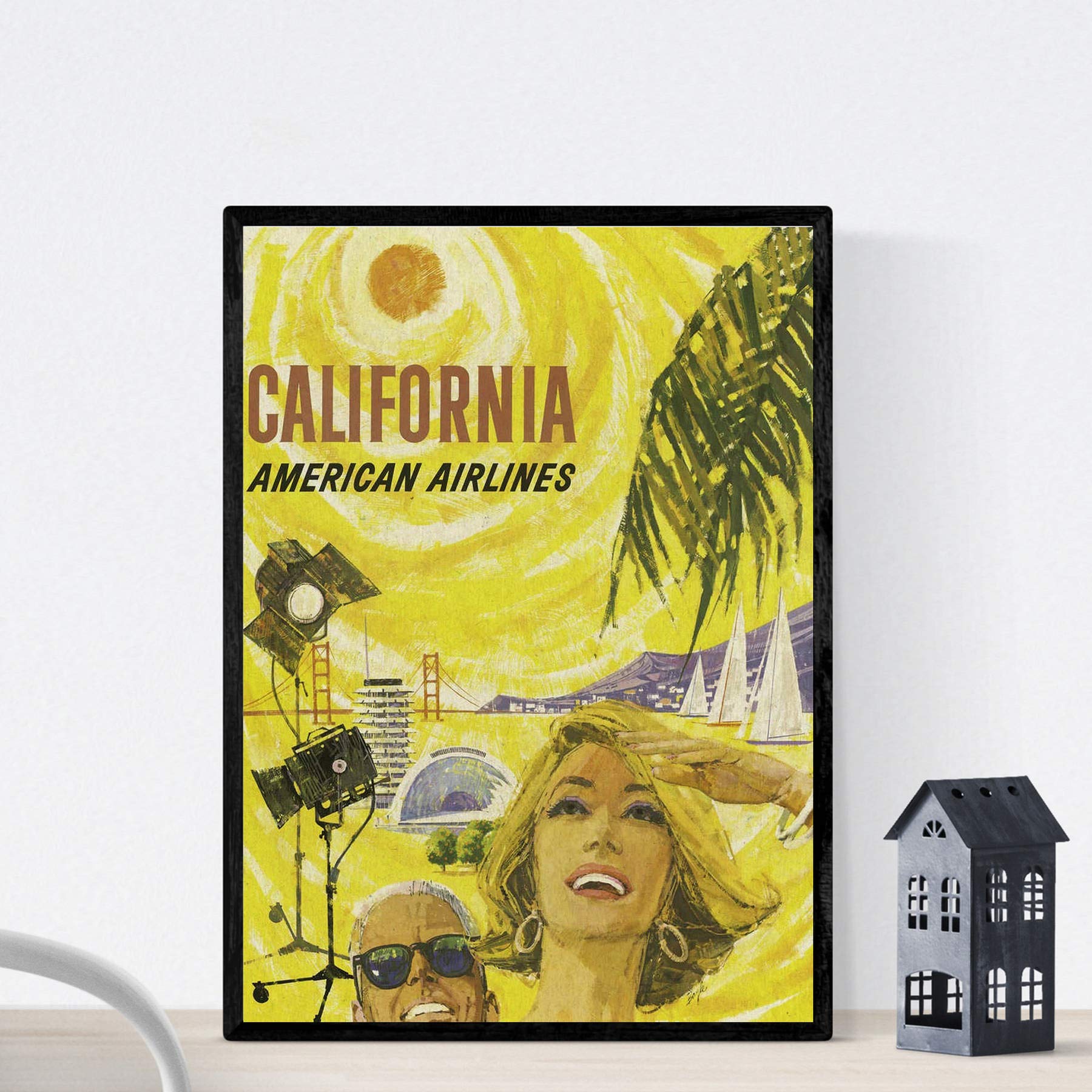 Nacnic Vintage Poster Vintage Poster America. California. A4 size