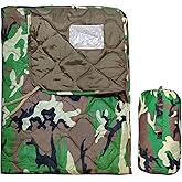Lenotos Woobie Blanket, Thermal Insulated Military Poncho Liner, Water-Resistant, Portable, Insulation, for Hiking, Survival with Compression Carry Bag (Forest)