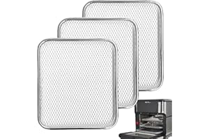 Kispog 3-Pack Cooking Crisper Trays: Mesh Stainless Steel Replacement Trays Fit Instant Pot Air Fryer Oven 10QT - Max Airflow - BPA-Free - Teflon-Free - 2025