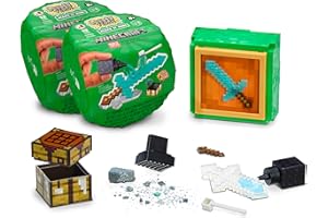 MGA's Miniverse Make It Mini Minecraft (2 Pack)- MGA's Miniverse, Crafting, Mining, Pixel, Tools, Animals, Blind Packaging, DIY, NOT Edible, Collectors, Gifts, 8+