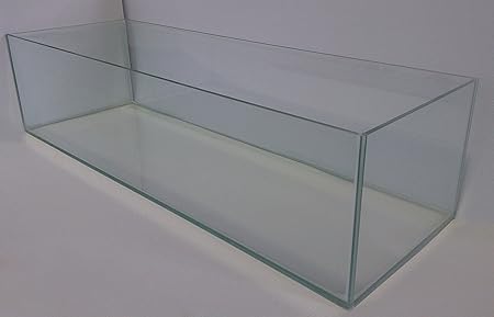 Aquarium Glasbecken Pool 100x40x30 cm, rechteck, 120 Liter Becken transparent verklebt