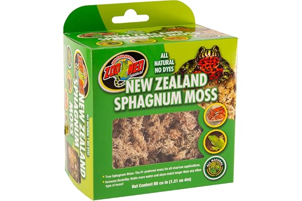 Zoo Med Laboratories SZMCF3NZ New Zealand Sphagnum Moss, 80-Cubic Inch