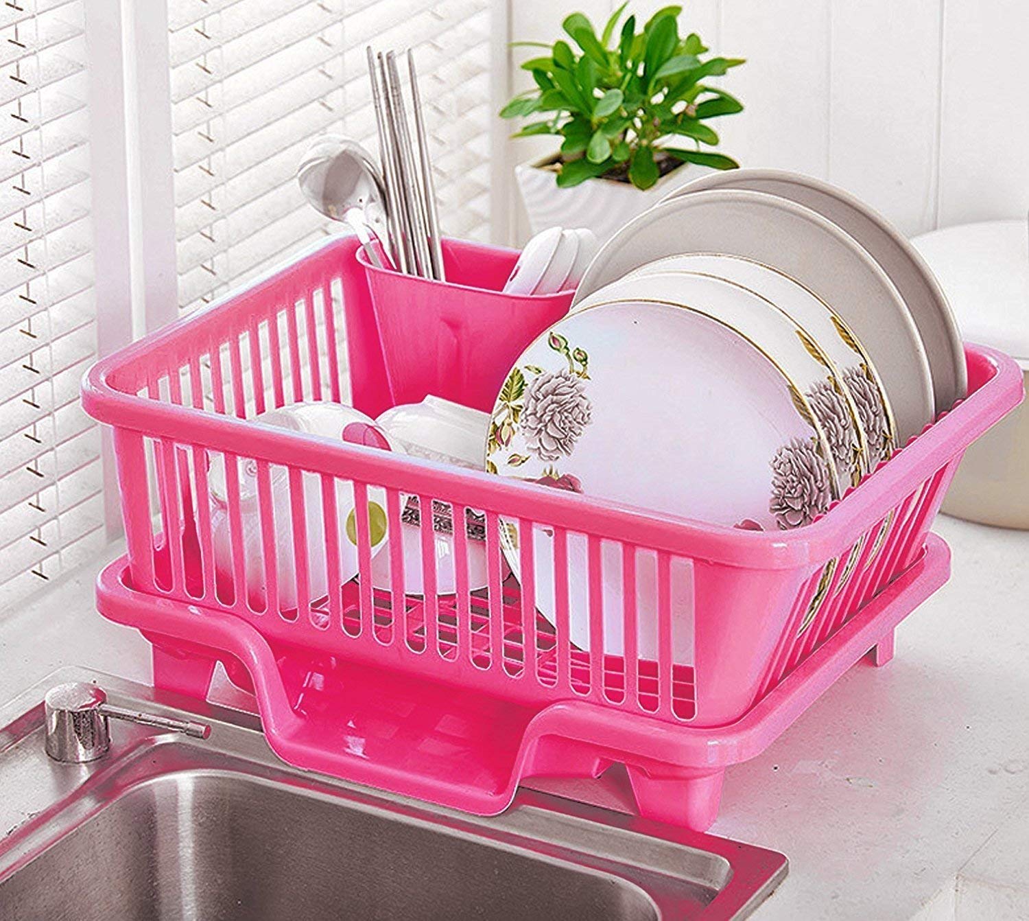 Rixim 3 In 1 Kitchen Sink Dish Drainer Drying Rack Washing Holder Plastic Basket Organizer With Tray Multicolor 44x24x14cm Buy Online In Aruba At Aruba Desertcart Com Productid 141160874 rixim 3 in 1 kitchen sink dish drainer