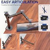 VIVO STAND-V001 Single Monitor Arm Mount 32 inch Regular, 38 inch Ultrawide view 3