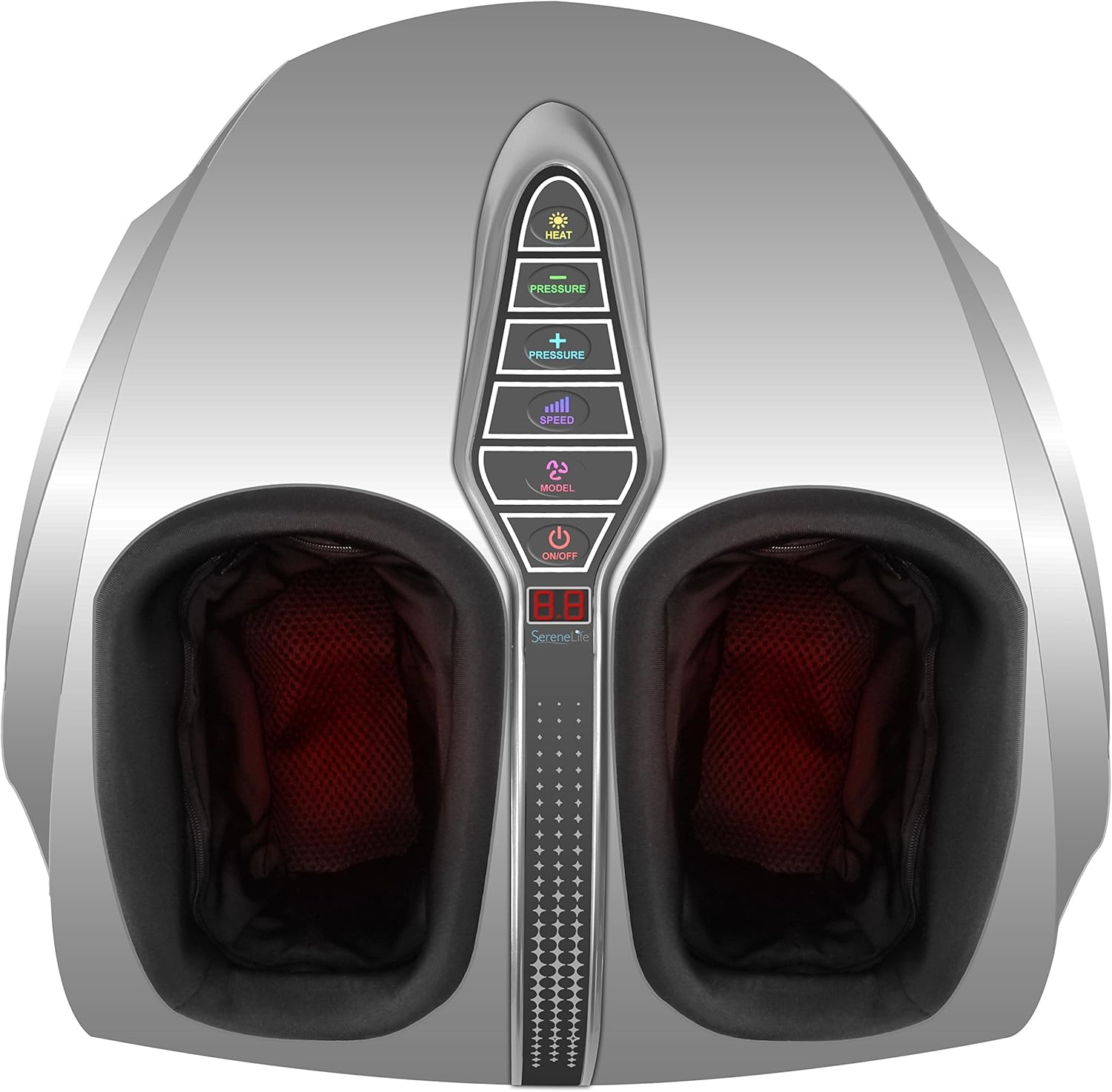 SereneLife SLFTMSG35 Shiatsu Foot Massager - Shiatsu Therapy for Heels, Toes and Ankles for Pain Relief and Comfort, Heat Function and Different Intensity Levels, with Remote Control: Home & Kitchen