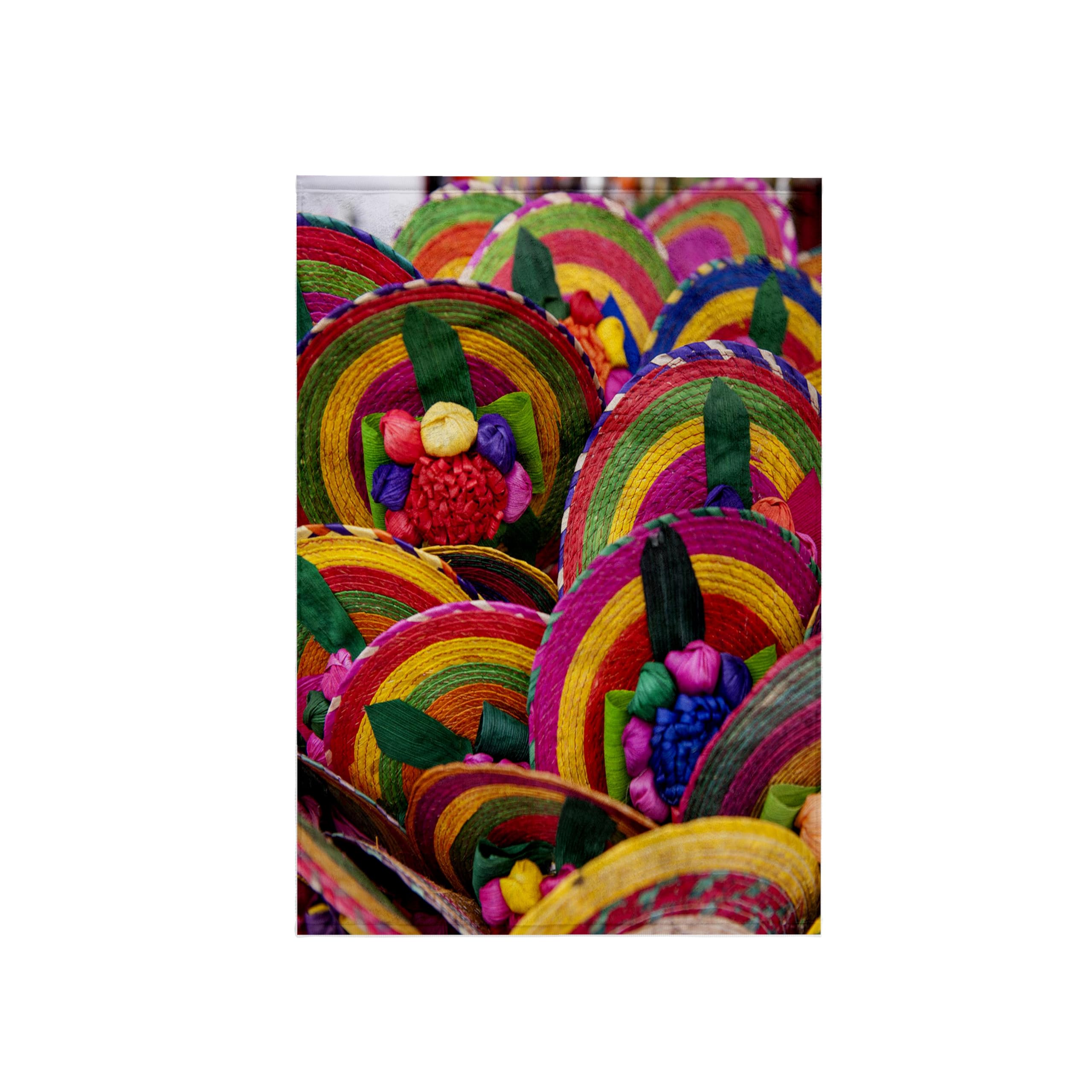 3dRose "Mexico, Cozumel, Woven Fans, Mexican Souvenir - Sa13 Len0048 - Lisa S Engelbrecht Towel, White, 15 x 22-Inch