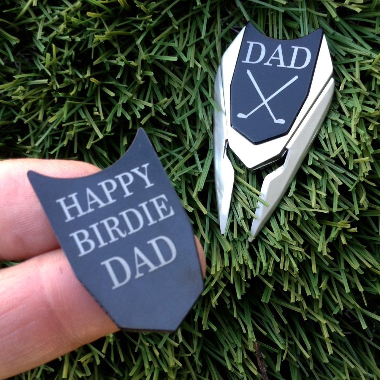 DAD Golf Ball Marker Divot Repair Tool 2 Sided Golfer Markers