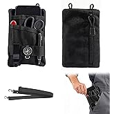 LXVPKH EDC Pouch Oxford Fabric Pocket Organizer with Adjustable Strap EDC Fanny Pack for Travel Running, Secure Zip Pocket for Keys Cards Cash, Holds Flashlight Pocket Knife Multitool Pen