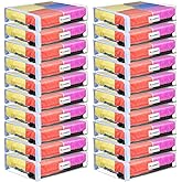 Kenning 20 Pcs Clear Zippered Storage Bags for Sheet Plastic Sweater Bags with Handle Pocket Closet Organizer Vinyl Moving Bag for Bed Blanket Clothes Throw Pillow Toys(White,11 x 15 x 4 Inch)