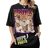 Custom Bootleg Rap Tee Shirt for Women & Men - Custom Face & Photo Picture Shirt Gift Idea for Couples, Family & Friends