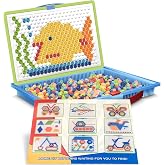 ArtCreativity Mushroom Peg Puzzle, 460-Piece Brain Teaser Game for Kids