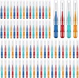 FUYOAL 80 Pcs Interdental Brushes Soft Dental Cleaning 4 Colors