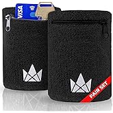 The Friendly Swede Wrist Wallets for Men & Women — Wristband Pocket with Zipper for Jogging, Cycling & Walking - Wrist Pouch for Men for Storing Cash, Keys & Credit Cards - Ankle Wallet - 2 Pack