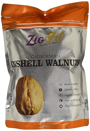 Ziofit California inshell Walnuts, 500g (Buy 1 Get 1 Free)