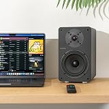 Roxel Onyx Active Bookshelf Speakers 100W RMS HDMI ARC Bluetooth 5.0 Black view 4