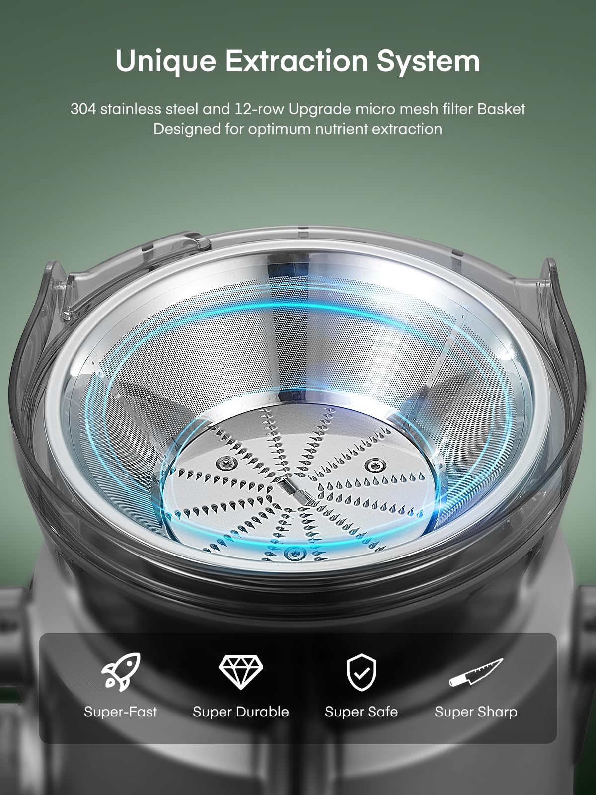 1300W Juicer Machines, Juilist Powerful Juice Extractor Machine with 3.2