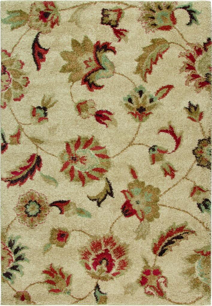 Orian Rugs Plush Floral London Beige Runner (2'3" x 8')