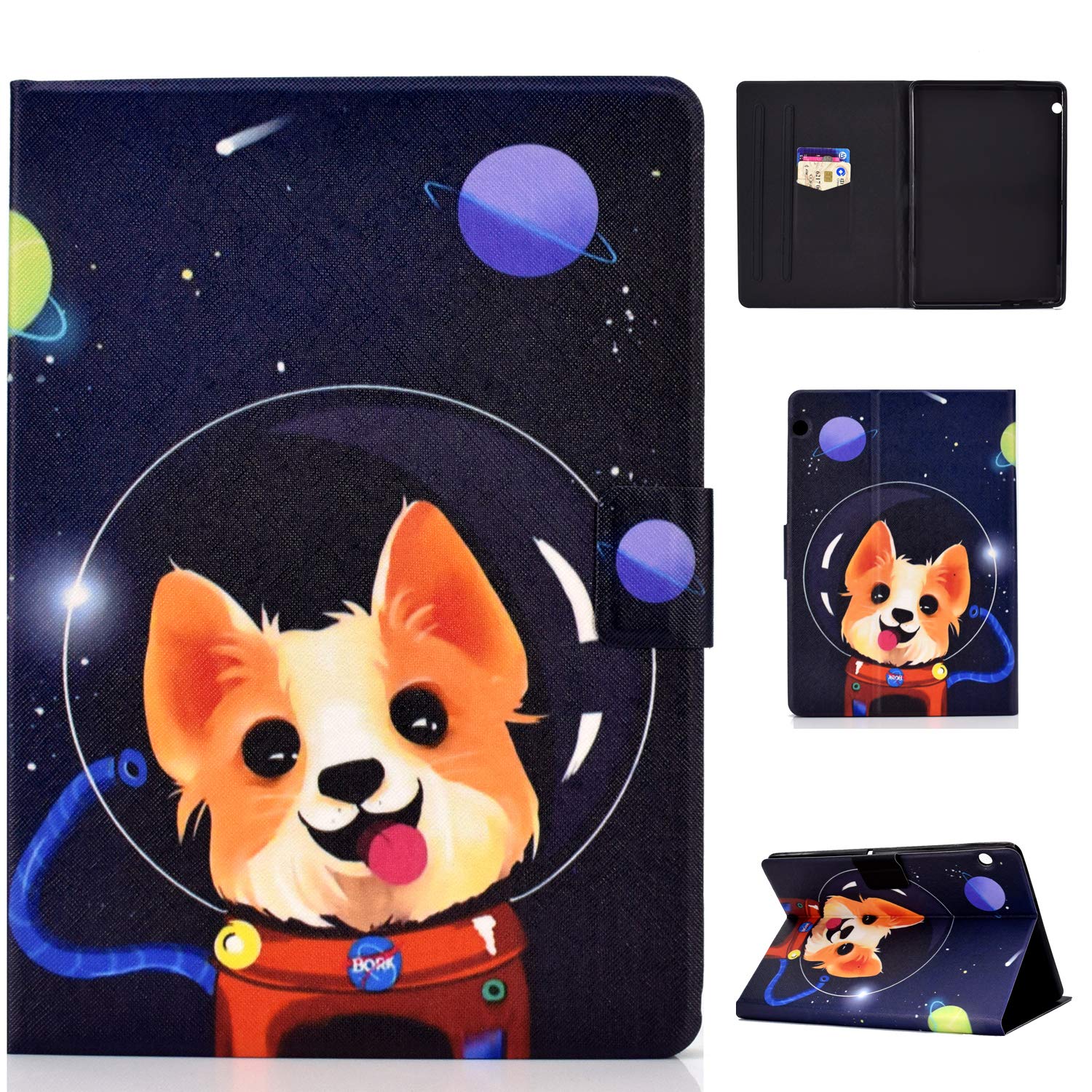 HUAWEI MediaPad T3 10 Case - Ultra Slim Lightweight Smart Shell Stand Cover Case for HUAWEI MediaPad T3 10 9.6-Inch Tablet,Space Dog