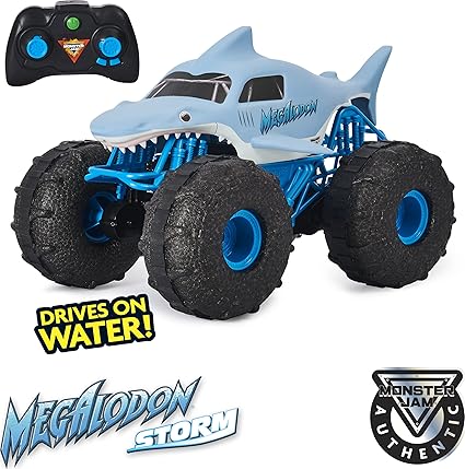 Amazon Com Monster Jam Official Megalodon Storm All Terrain Remote Control Monster Truck Toy Vehicle 1 15 Scale Toys Games Amazon Com Monster Jam Official Megalodon Storm All Terrain Remote Control Monster Truck Toy Vehicle 1 15 Scale Toys Games