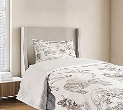 Ambesonne Jurassic Bedspread Set, Arrangement of