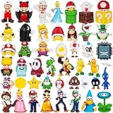 Max Fun 48pcs Mario Brothers Action Figures Kids Toys Cake Toppers Collection Playset