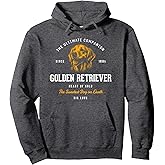 Vintage Styled Retro Golden Retriever Pullover Hoodie